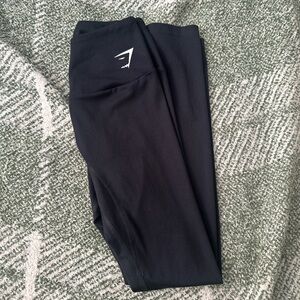 Black gym shark full length workout leggings